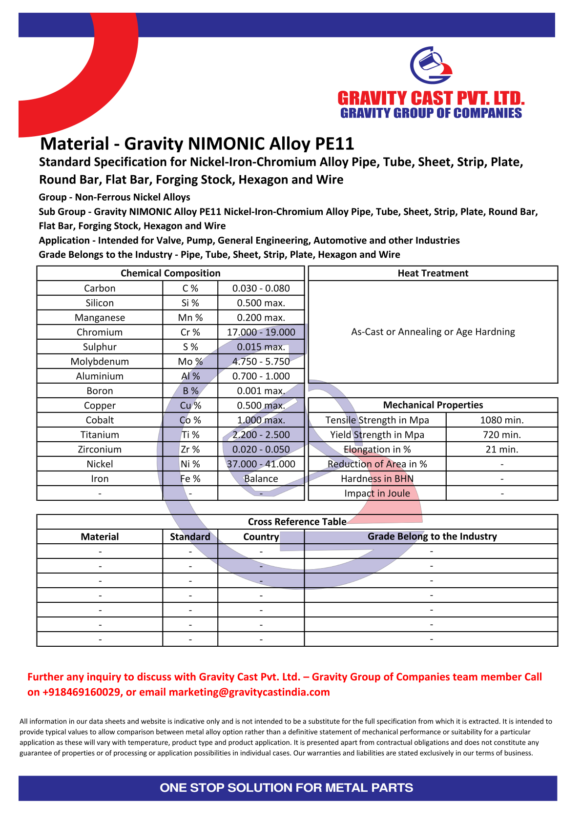 Gravity NIMONIC Alloy PE11.pdf